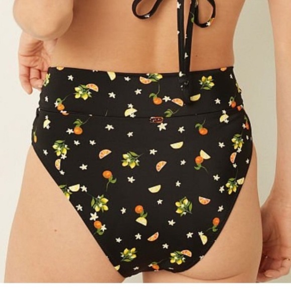 NWT Victorias Secret PINK Fruity Citrus Crossover High Waist Bikini Bottom XL - Picture 2 of 5